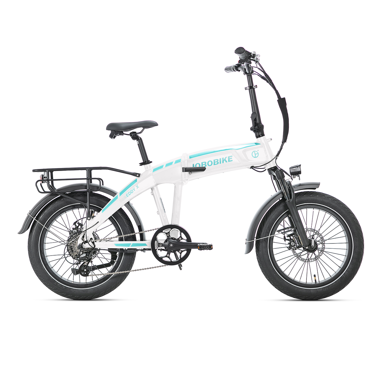 JOBOBIKE EddyX Folding Electric Bike 250W 80Nm Torque 20x3” Fat Tires