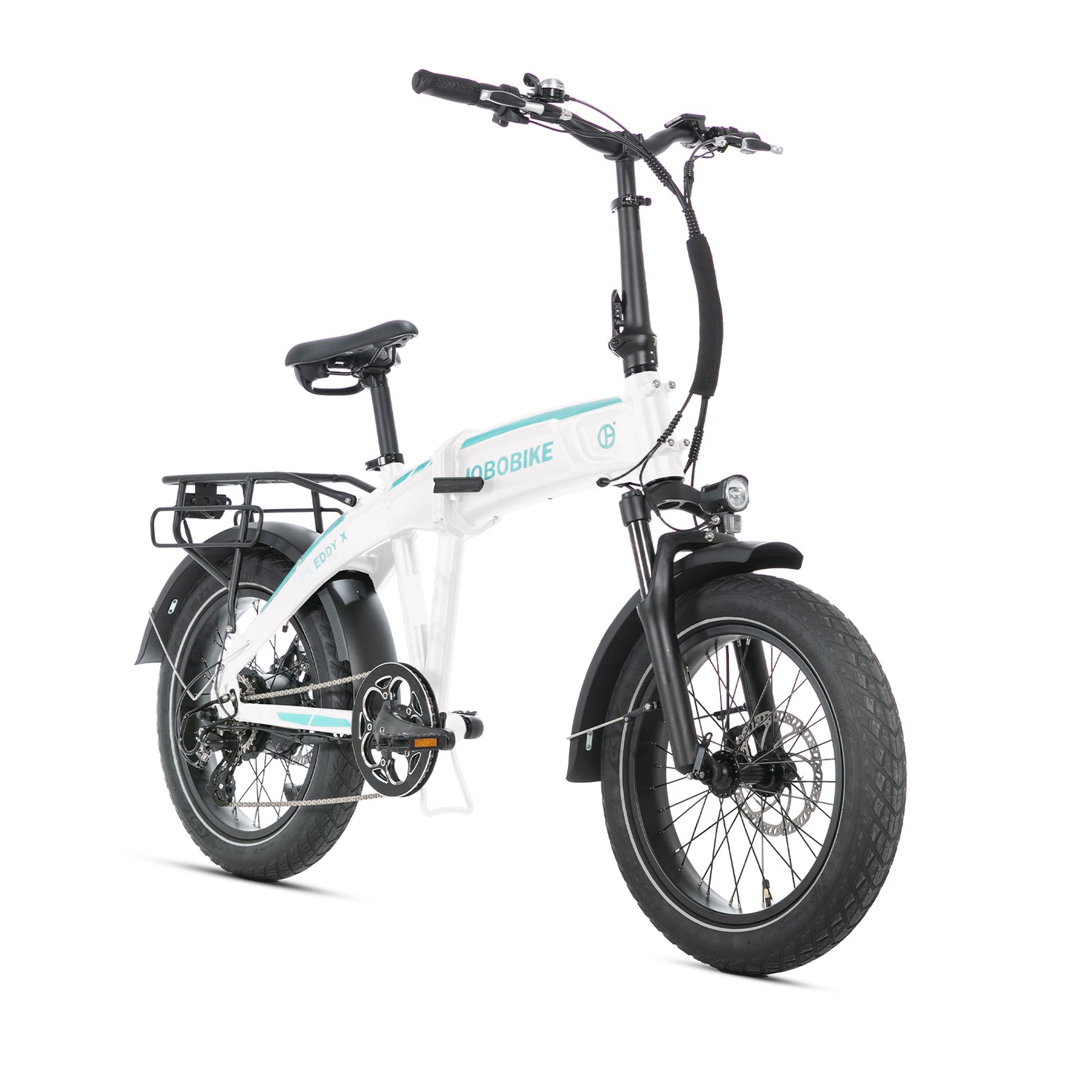 JOBOBIKE EddyX Folding Electric Bike 250W 80Nm Torque 20x3” Fat Tires