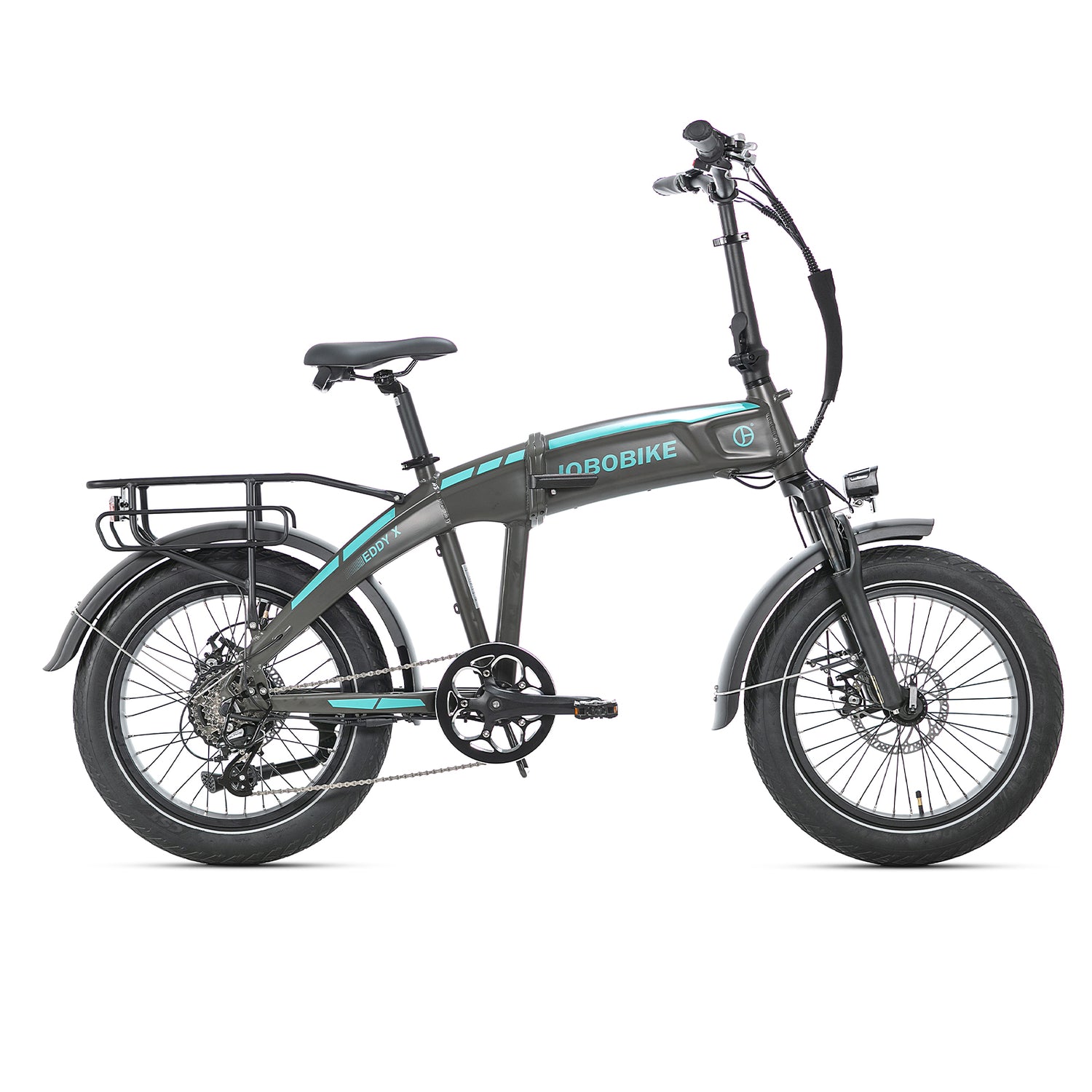 JOBOBIKE EddyX Folding Electric Bike 250W 80Nm Torque 20x3” Fat Tires