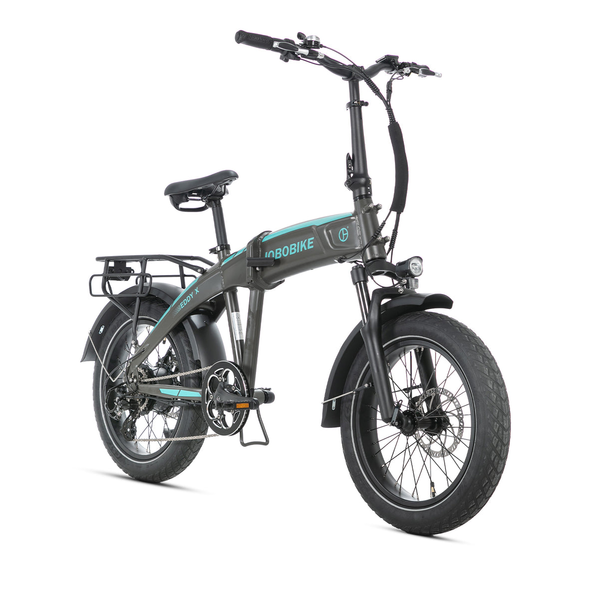 JOBOBIKE EddyX Folding Electric Bike 250W 80Nm Torque 20x3” Fat Tires