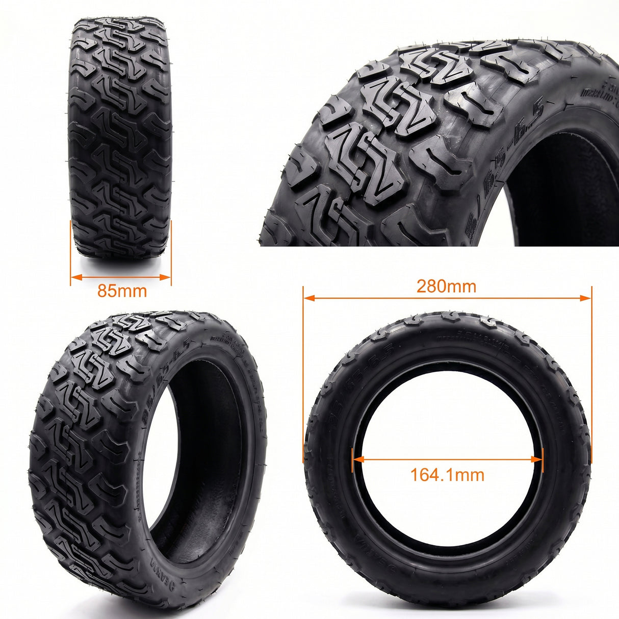 85/65-6.5 Off-Road Tubeless Tire for Kugoo G-Booster & Ruptor