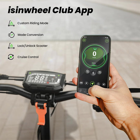 Isinwheel D2 Electric Scooter 1000W 55KM Range 45Km/h Max Speed 48V 15.6Ah