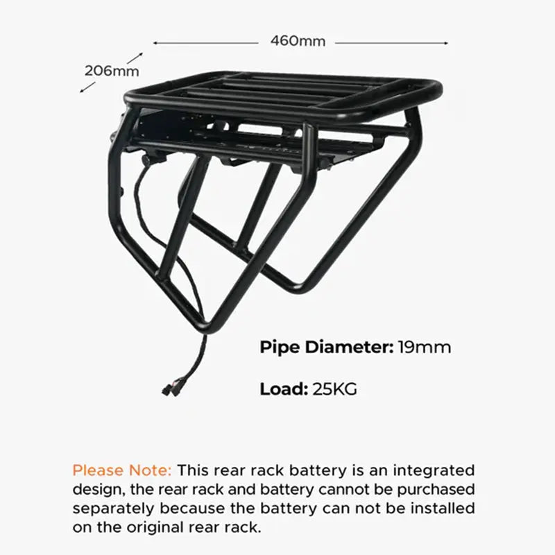 Batteria posteriore 48V13Ah per Engine Pro / Engine X + portapacchi posteriore ENGWE