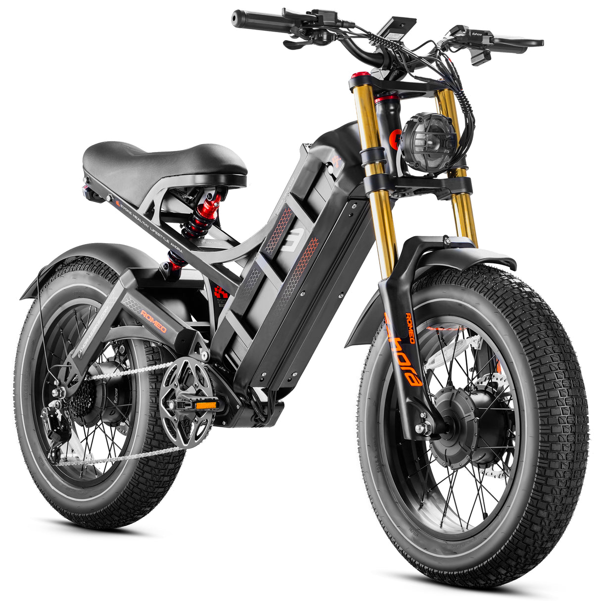 Eahora Romeo II Electric Bike 1250W*2 Dual Motor 120KM+ Range 200Nm Torque