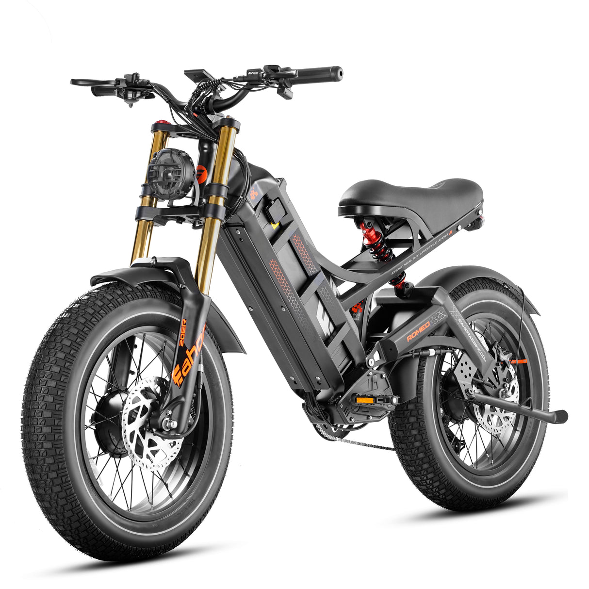 Eahora Romeo II Electric Bike 1250W*2 Dual Motor 120KM+ Range 200Nm Torque