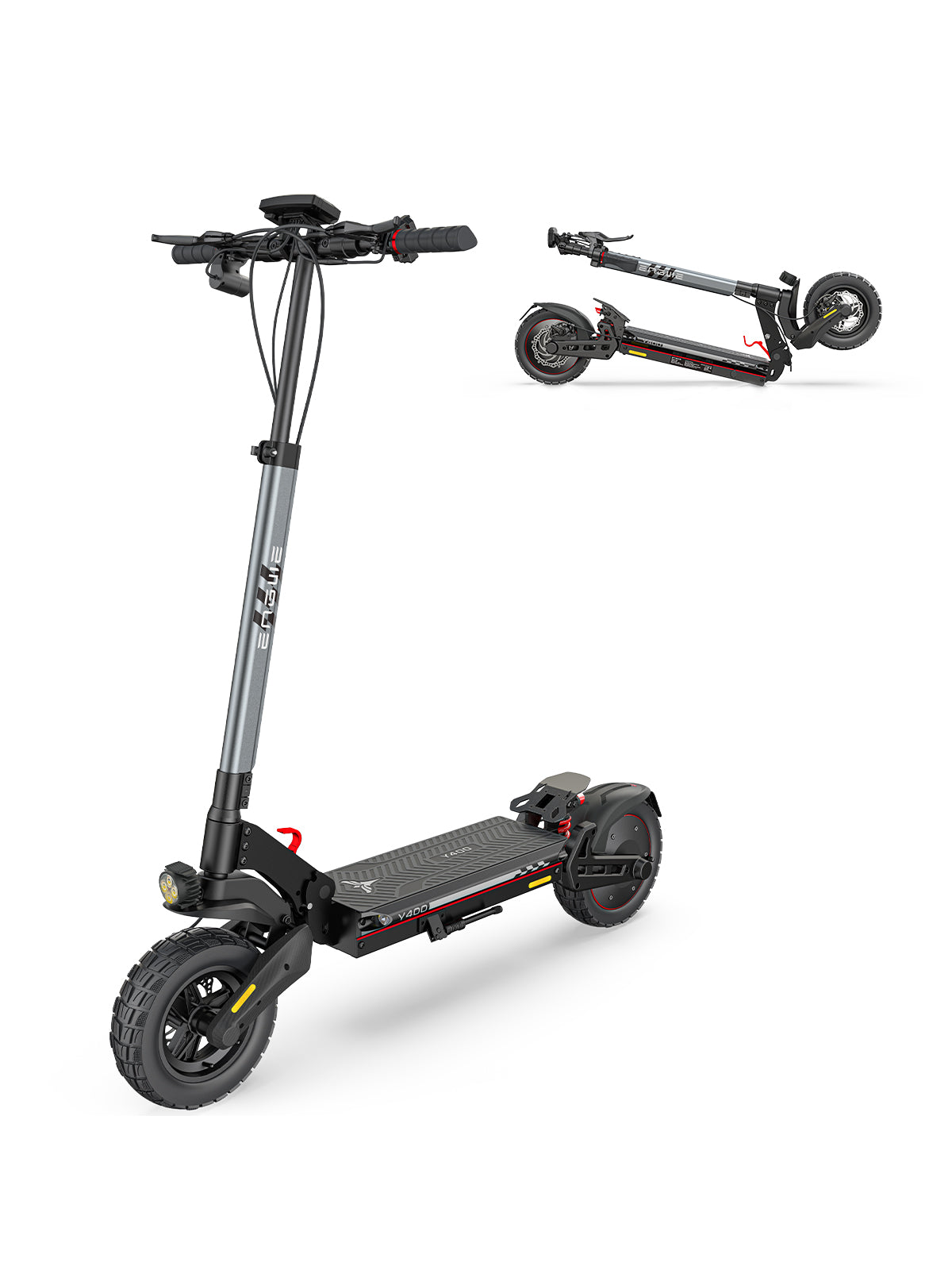 ENGWE Y400 Foldable Electric Scooter 10" Fat Tires 40KM Range
