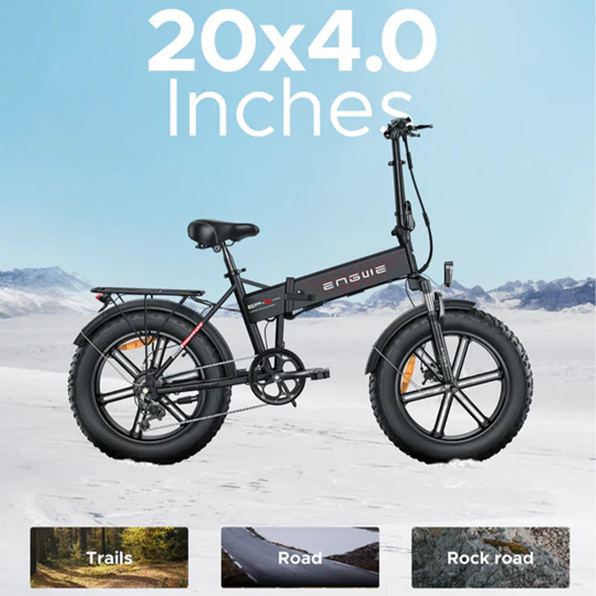 ENGWE EP-2 PRO Electric Bike 120KM Range 48V 13Ah Battery 20x4.0" Fat Tires