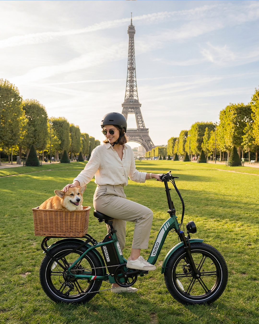OVIVO C2 Pro Faltbares Elektrofahrrad, 250 W, 120 km Reichweite, 48 V 18 Ah Akku, 20 x 4,0" Fatbike-Reifen