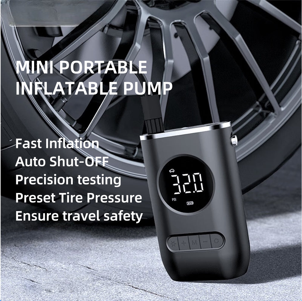 S62 Mini Portable Electric Air Pump Fast Inflation Auto Shut-Off