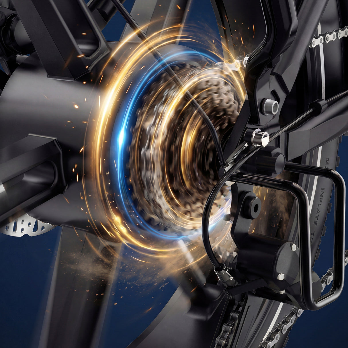 OVIVO HYPER GO Elektrofahrrad, 20x4,0" Fatbike-Reifen, 120 km Reichweite, Doppelfederung