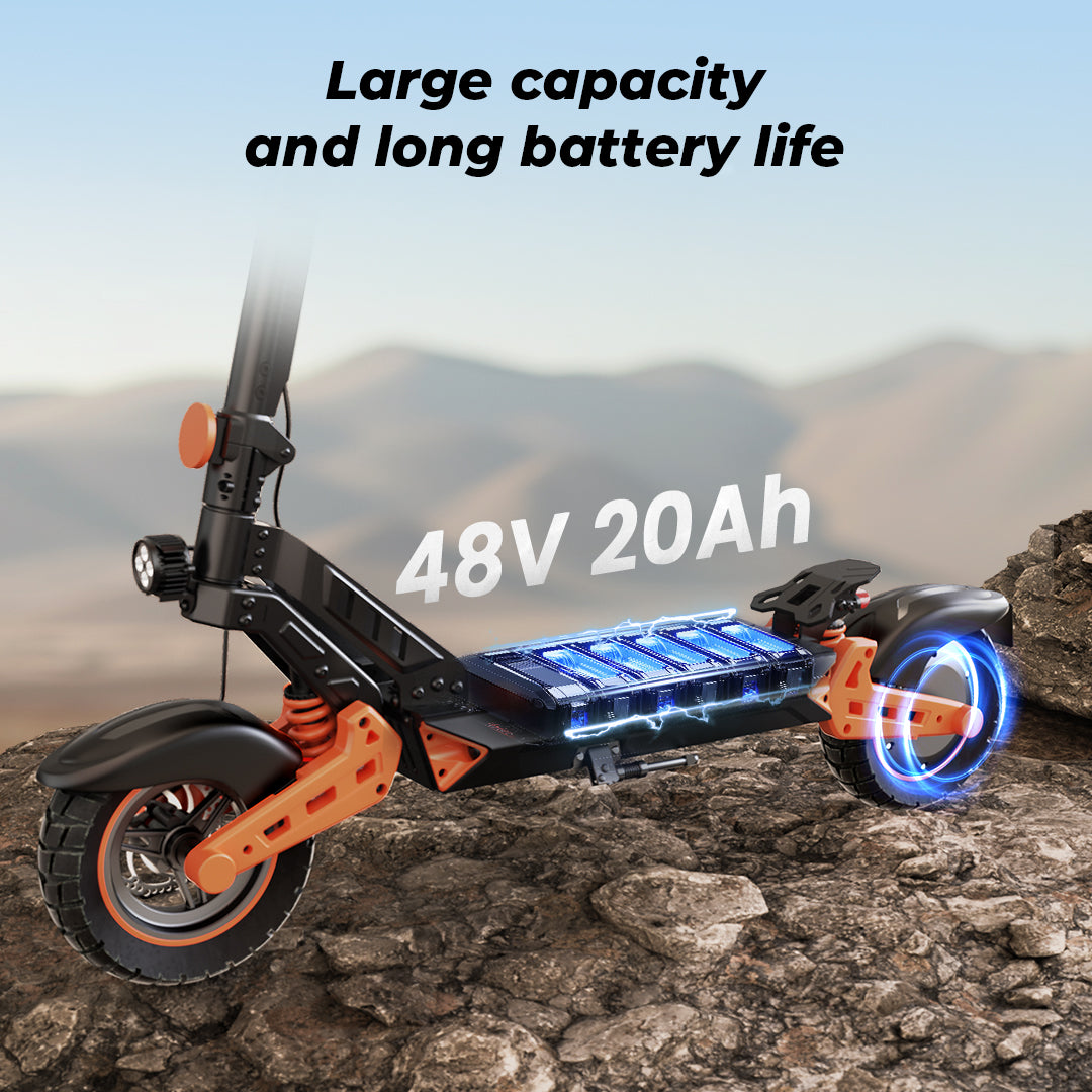 Isinwheel D2 PLUS Electric Scooter 1000W 65KM Range 45Km/h Max Speed 48V 20Ah