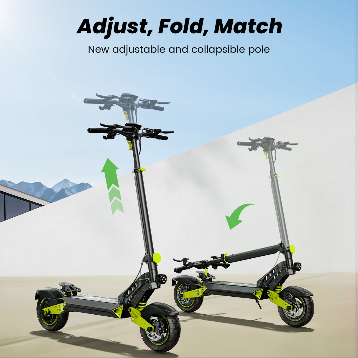 Trottinette électrique Isinwheel D2 : 1 000 W, autonomie de 55 km, vitesse maximale de 45 km/h, 48 V, batterie de 15,6 Ah.