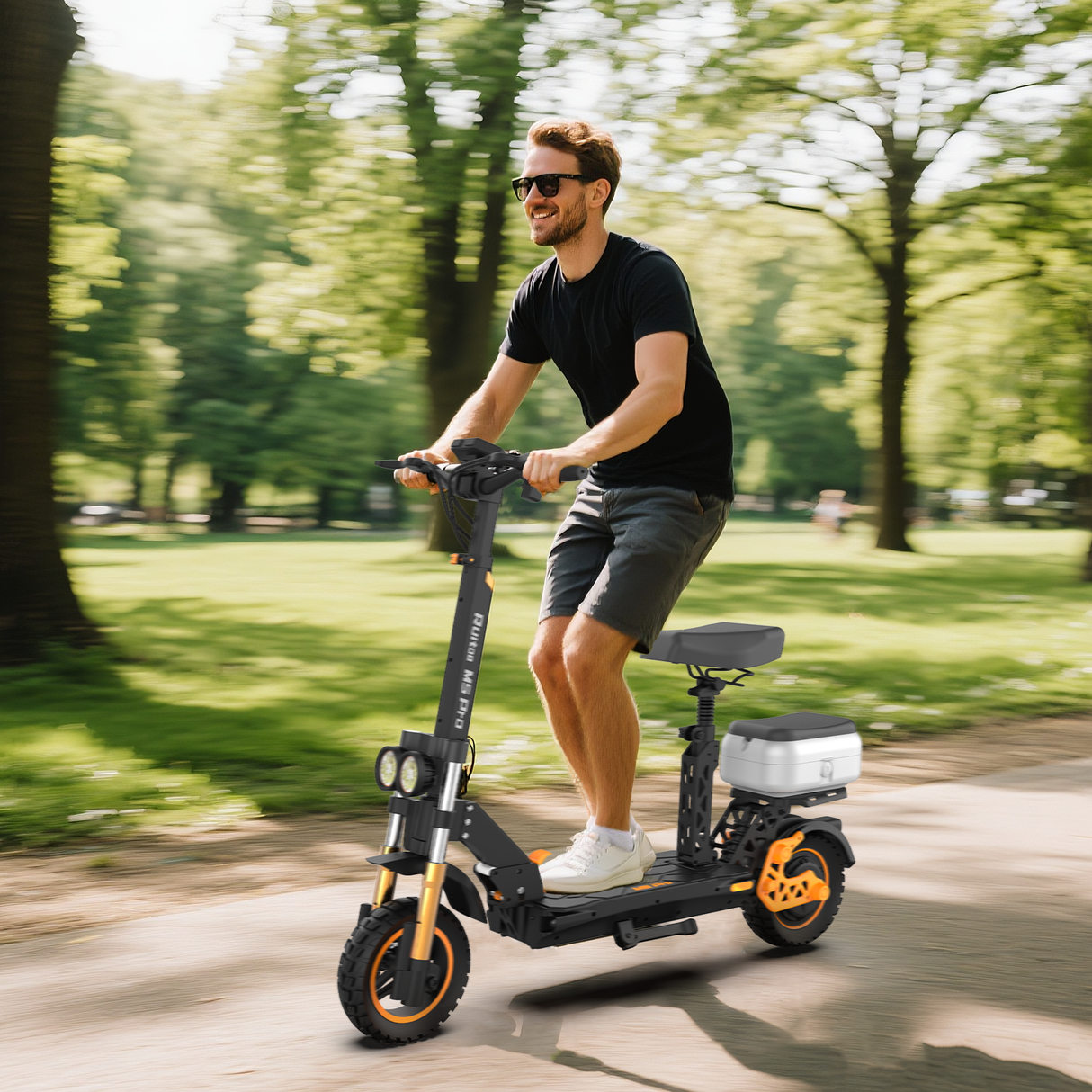 RUITOO M5 PRO Electric Scooter with seat and box 1200W 60KM Range 48V20.8AH Battery