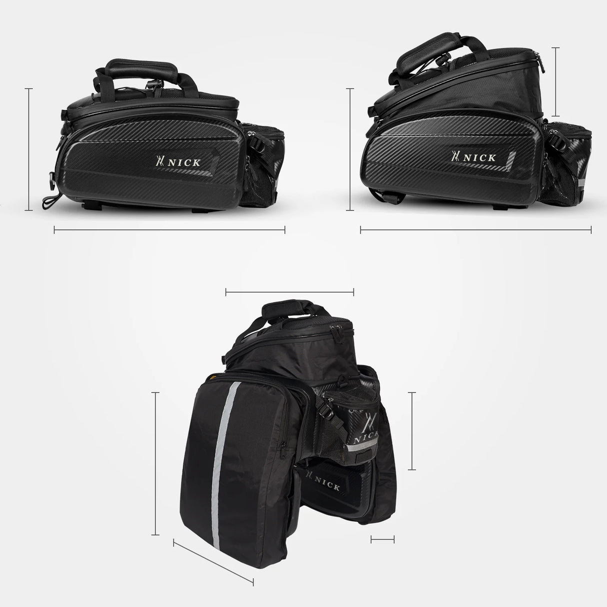 Bike Rack Bag Pannier Backpack NICK 17-35 Liters