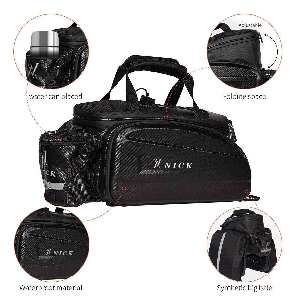 Bike Rack Bag Pannier Backpack NICK 17-35 Liters