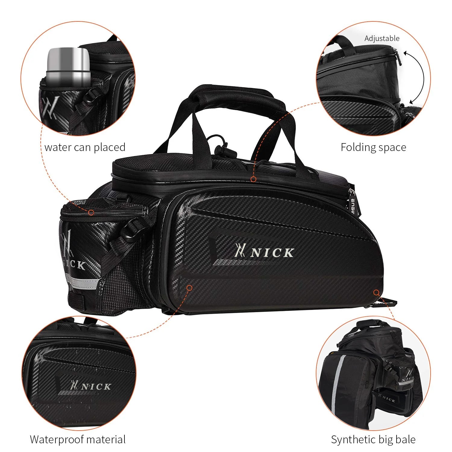 Bike Rack Bag Pannier Backpack NICK 17-35 Liters