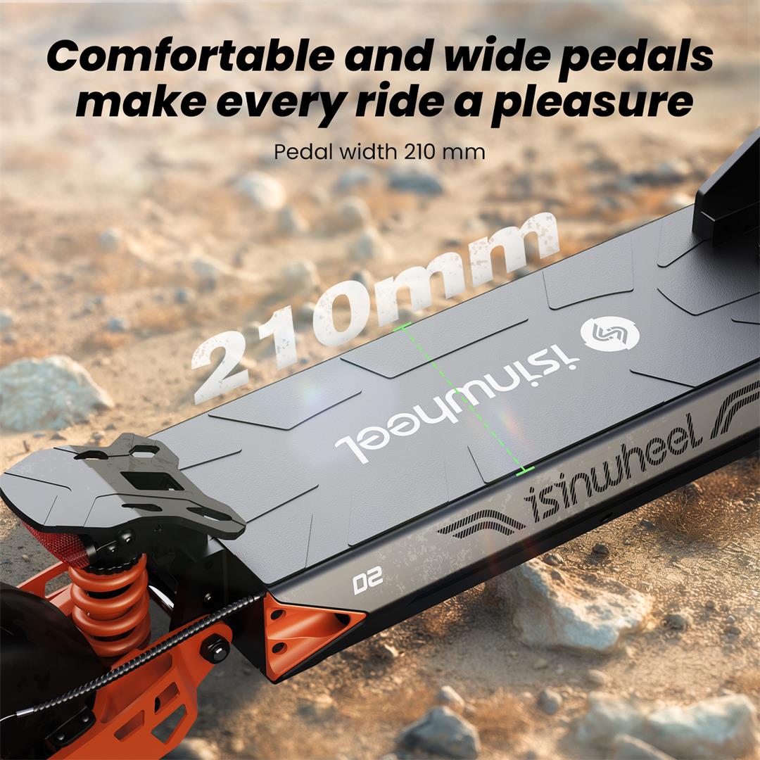 Isinwheel D2 Electric Scooter 1000W 55KM Range 45Km/h Max Speed 48V 15.6Ah