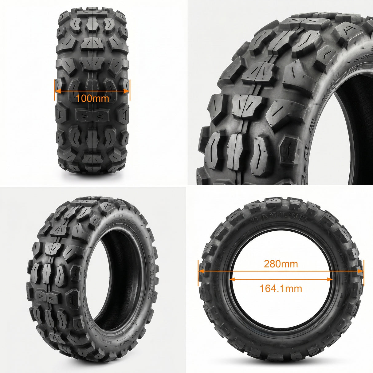 100/65-6.5 Off-Road Tubeless Tire for Zero 11x & Laotie T30