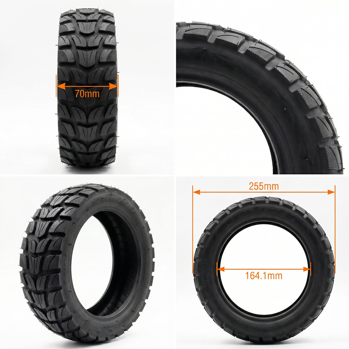 10*2.75-6.5 Off-Road Tire for KuKirin G2/G2 Ultra/G3 & Ausom L1