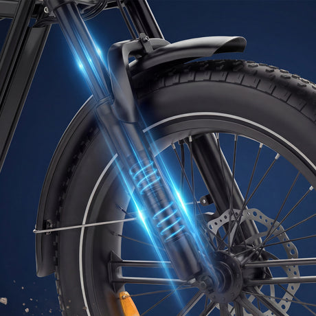 OVIVO HYPER GO Electric Bike 20x4.0” Fat Tires 120KM Range Dual Suspension