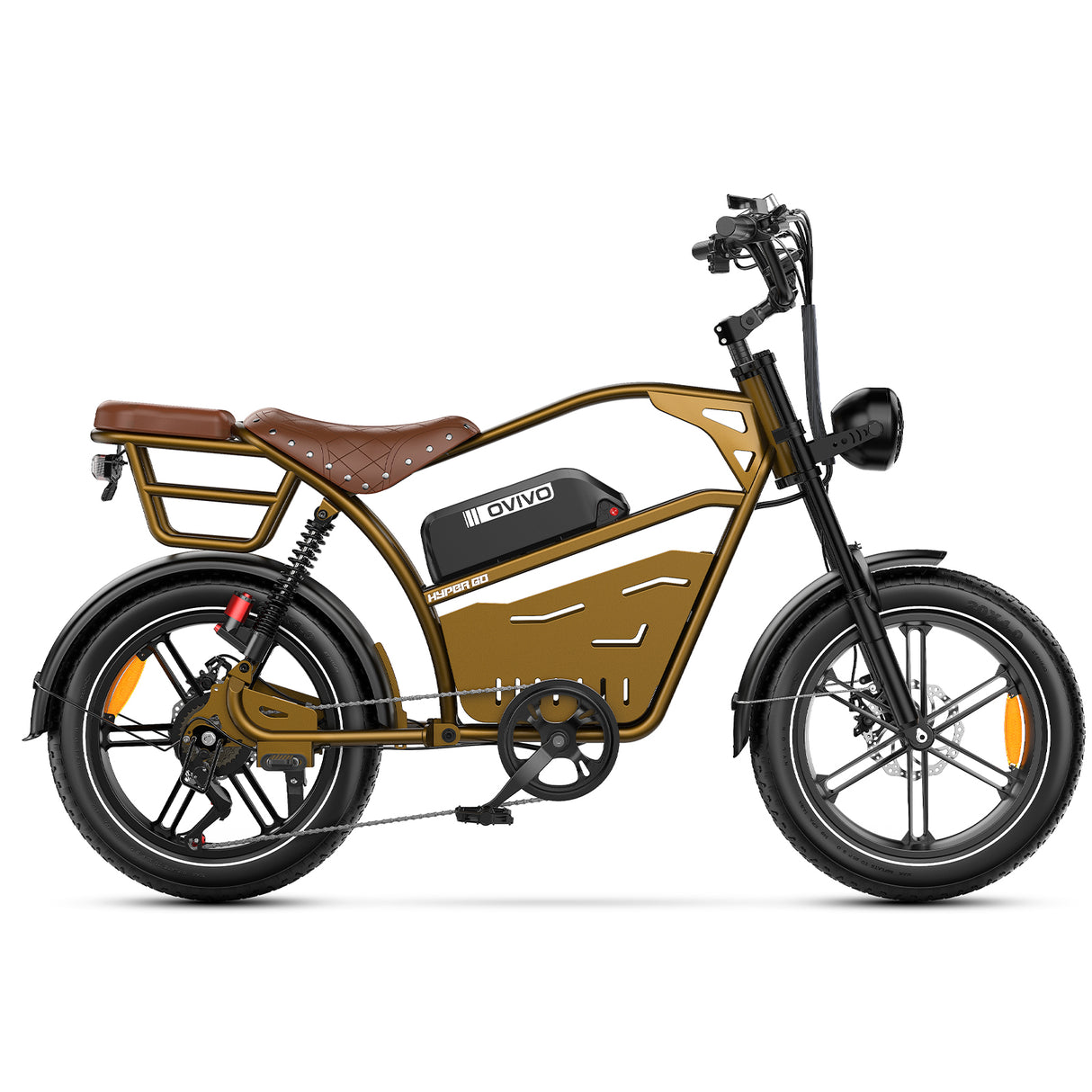 OVIVO HYPER GO Electric Bike 20x4.0” Fat Tires 120KM Range Dual Suspension