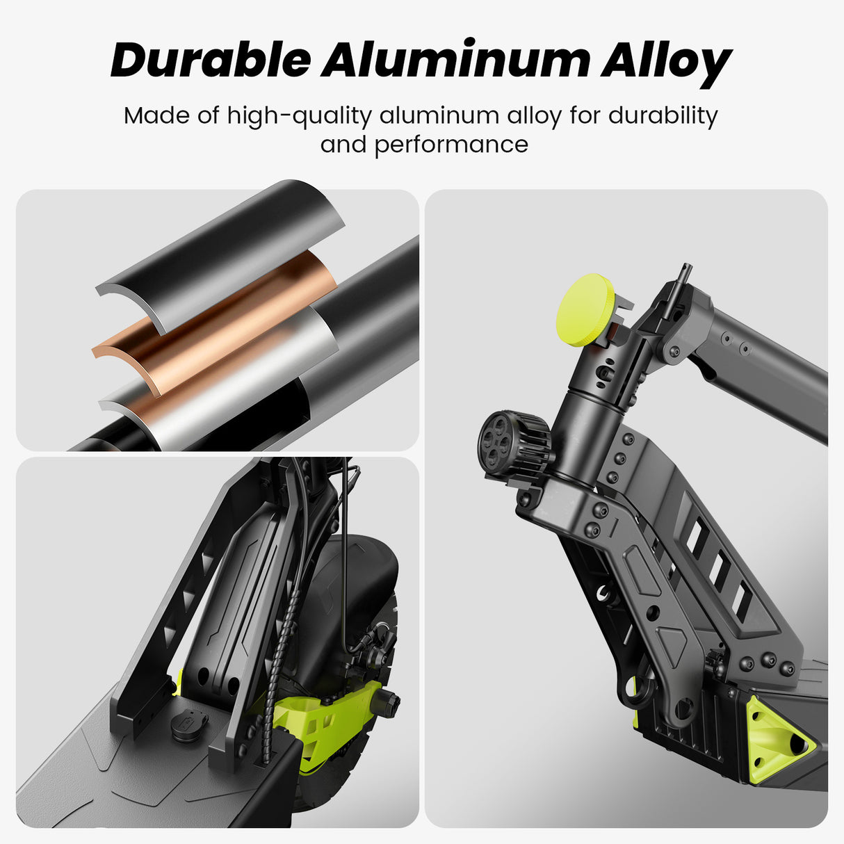 Trottinette électrique Isinwheel D2 : 1 000 W, autonomie de 55 km, vitesse maximale de 45 km/h, 48 V, batterie de 15,6 Ah.