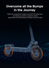 ENGWE Y600 Upgrade Foldable Electric Scooter 10" Fat Tires 70KM Range