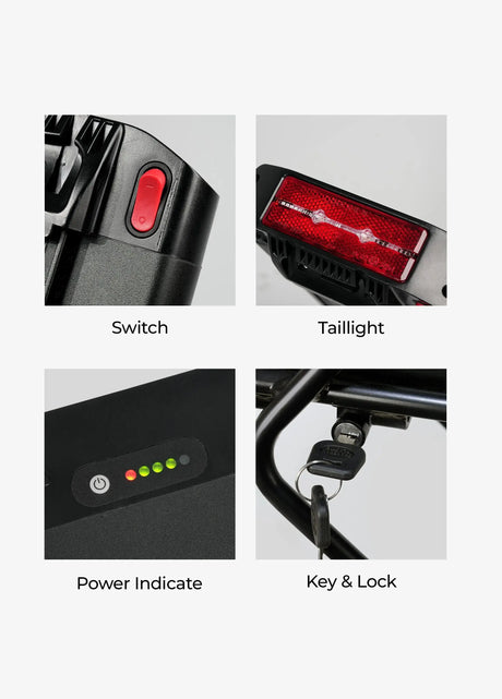 Batteria posteriore 48V13Ah per EP-2 PRO + portapacchi posteriore ENGWE