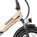 OVIVO HYPER GO Elektrofahrrad, 20x4,0" Fatbike-Reifen, 120 km Reichweite, Doppelfederung