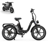 OVIVO C2 Pro Folding Electric Bike 250W 120KM Range 48V 18Ah Battery 20x4.0" Fat Tire