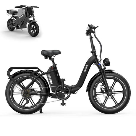 OVIVO C2 Pro Folding Electric Bike 250W 120KM Range 48V 18Ah Battery 20x4.0" Fat Tire