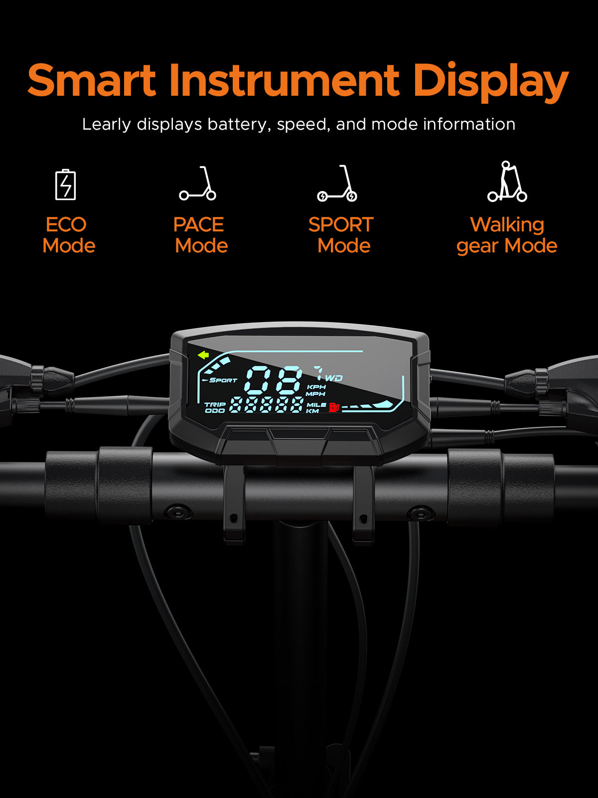 ENGWE Y400 Foldable Electric Scooter 10" Fat Tires 40KM Range