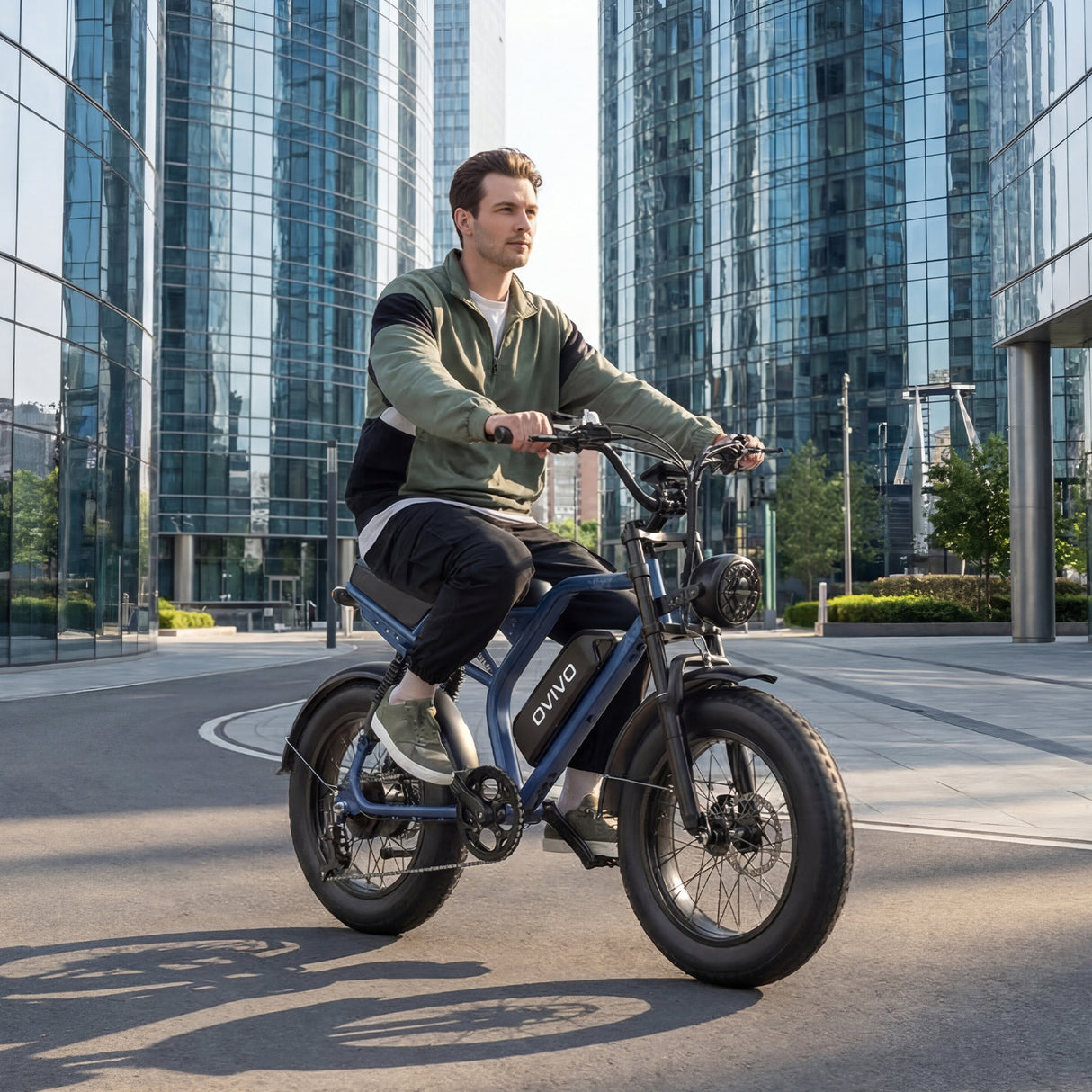 OVIVO HYPER GO Elektrofahrrad, 20x4,0" Fatbike-Reifen, 120 km Reichweite, Doppelfederung