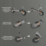 Trottinette électrique KuKirin G4 2000 W, autonomie de 75 km, vitesse maximale de 70 km/h, batterie 60 V 20 Ah