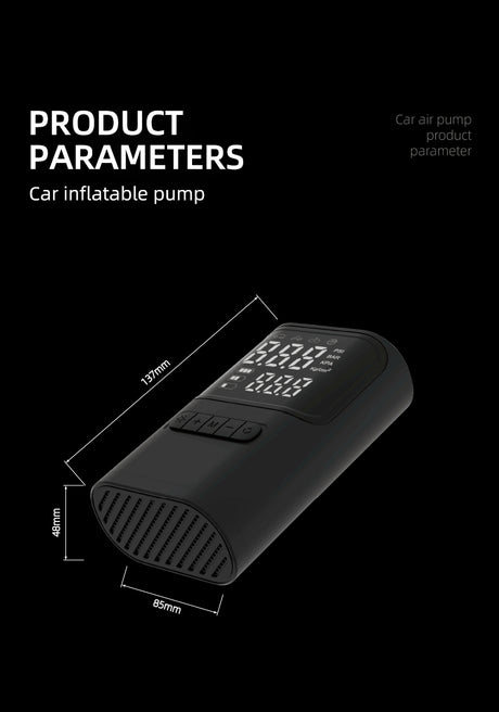 S72 Mini Portable Electric Air Pump Fast Inflation Auto Shut-Off