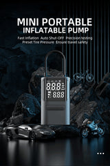 S72 Mini Portable Electric Air Pump Fast Inflation Auto Shut-Off