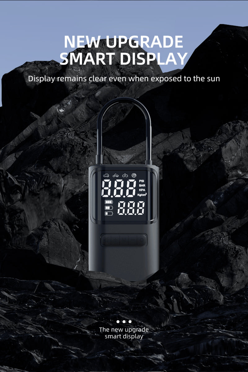 S72 Mini Portable Electric Air Pump Fast Inflation Auto Shut-Off