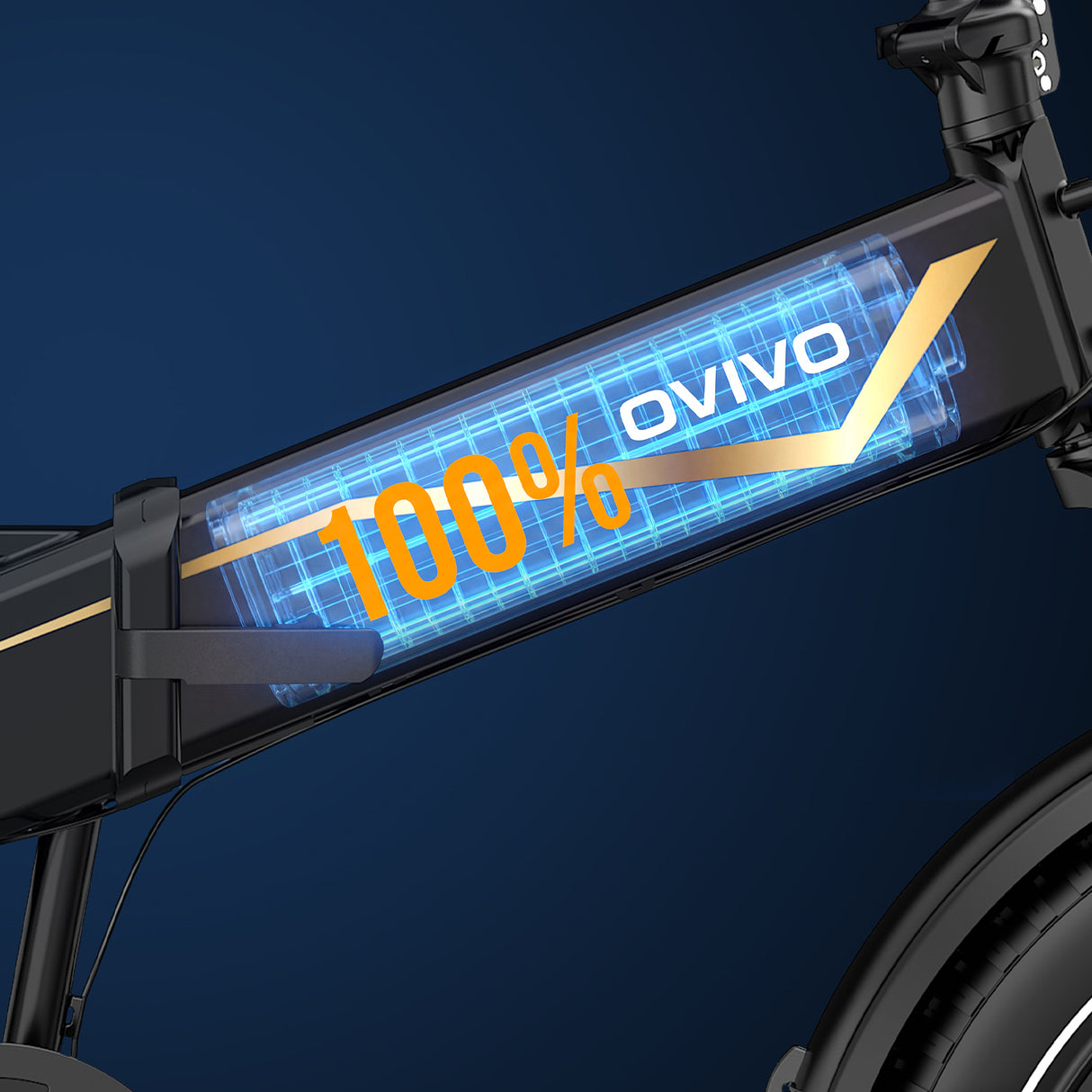 OVIVO HYPER GO Elektrofahrrad, 20x4,0" Fatbike-Reifen, 120 km Reichweite, Doppelfederung