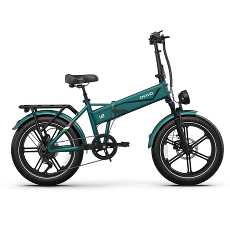 Vélo électrique OVIVO HYPER GO, pneus larges 20x4.0", autonomie de 120 km, double suspension