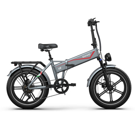 Vélo électrique OVIVO HYPER GO, pneus larges 20x4.0", autonomie de 120 km, double suspension
