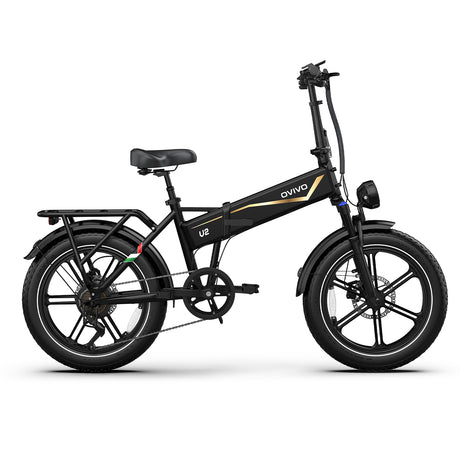 Vélo électrique OVIVO HYPER GO, pneus larges 20x4.0", autonomie de 120 km, double suspension