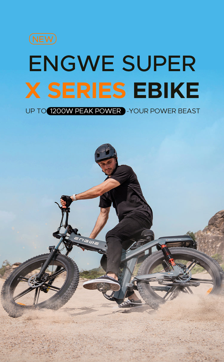 ENGWE X20 Electric Bike 750W 150KM Range Dual Battery Suspension 20*4.0"