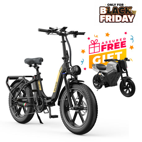 OVIVO C2 Pro Folding Electric Bike 250W 120KM Range 48V 18Ah Battery 20x4.0" Fat Tire