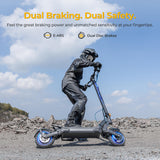 Ausom L2 Max Dual Motor Electric Scooter 1000W*2 90KM Range 65Km/h Max Speed 48V 20.8Ah Battery