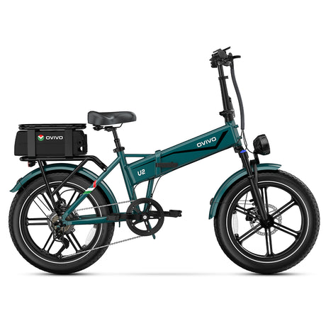 Vélo électrique OVIVO HYPER GO, pneus larges 20x4.0", autonomie de 120 km, double suspension