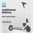 Electric scooter JOYOR A5 black added battery
