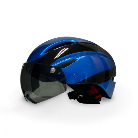 bike helmet black blue with accessories