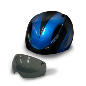 bike helmet black blue with accessories