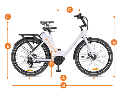 ENGWE P275 Pro Electric Bike dimensions